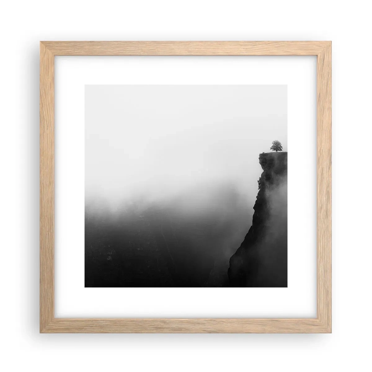 Plakát v rámu světlý dub - Na okraji světa - 30x30 cm