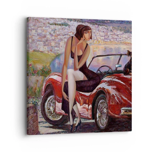Obraz na plátně - Léto? Jenom na Riviéře - 30x30 cm