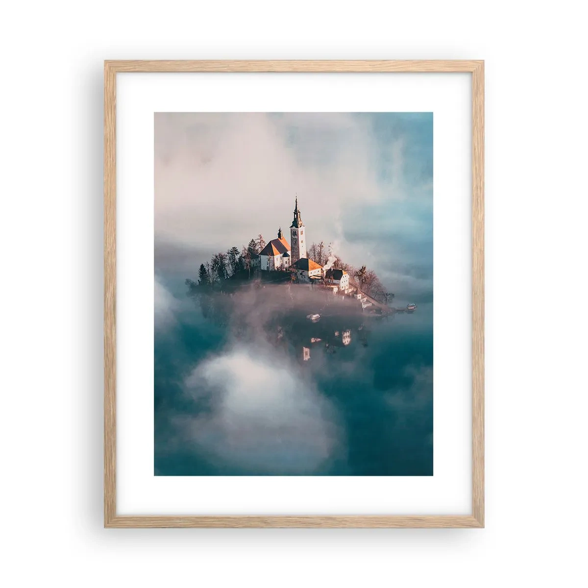 Plakát v rámu světlý dub - Ostrov snů - 40x50 cm
