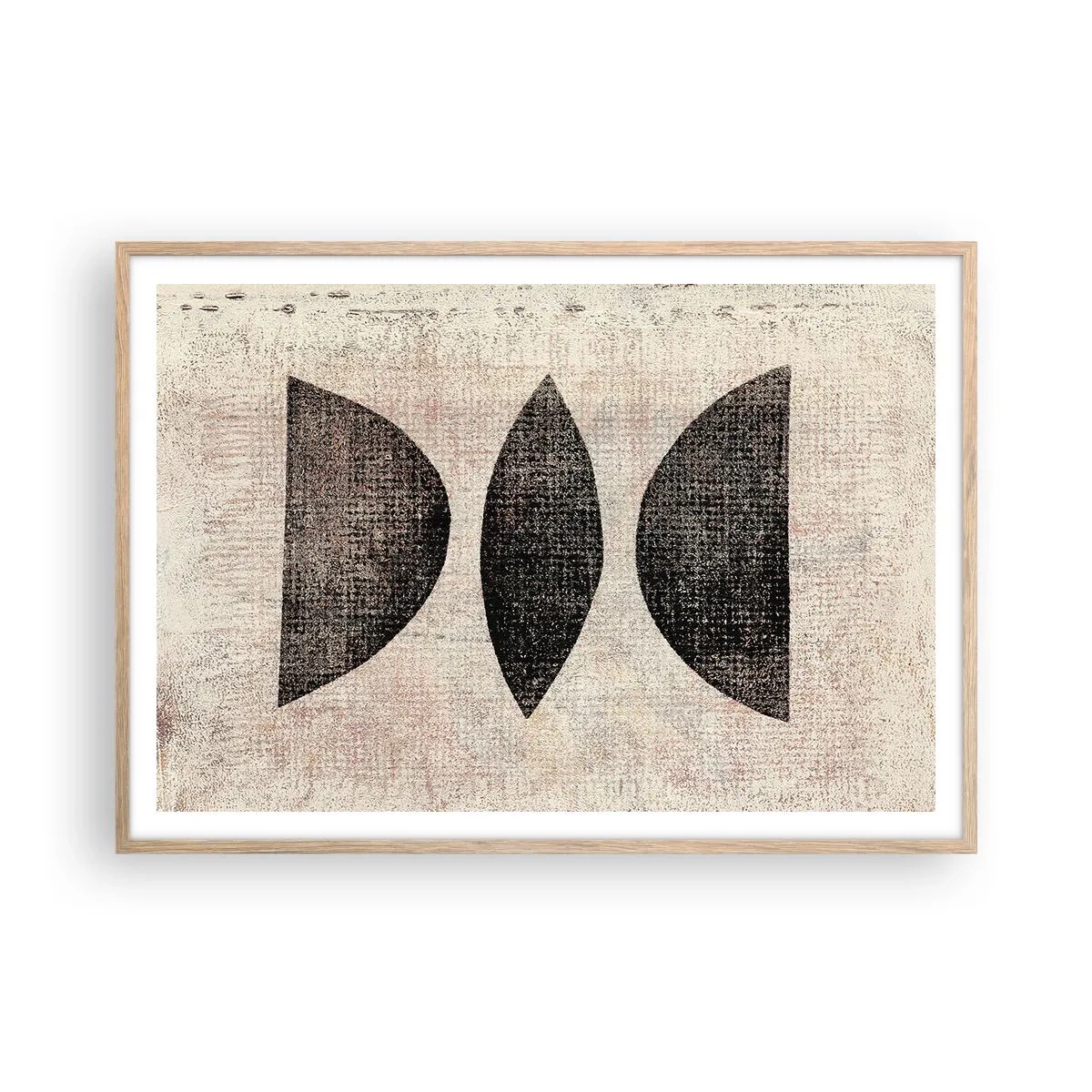 Plakát v rámu světlý dub - Etnická abstrakce - 100x70 cm
