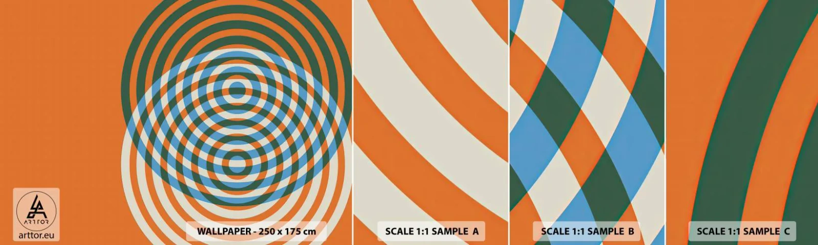 Fototapeta Vzorek Standard Eco - Abstraktní kruhová variace - Abstrakce, Kus, Okresy - 100x30 cm