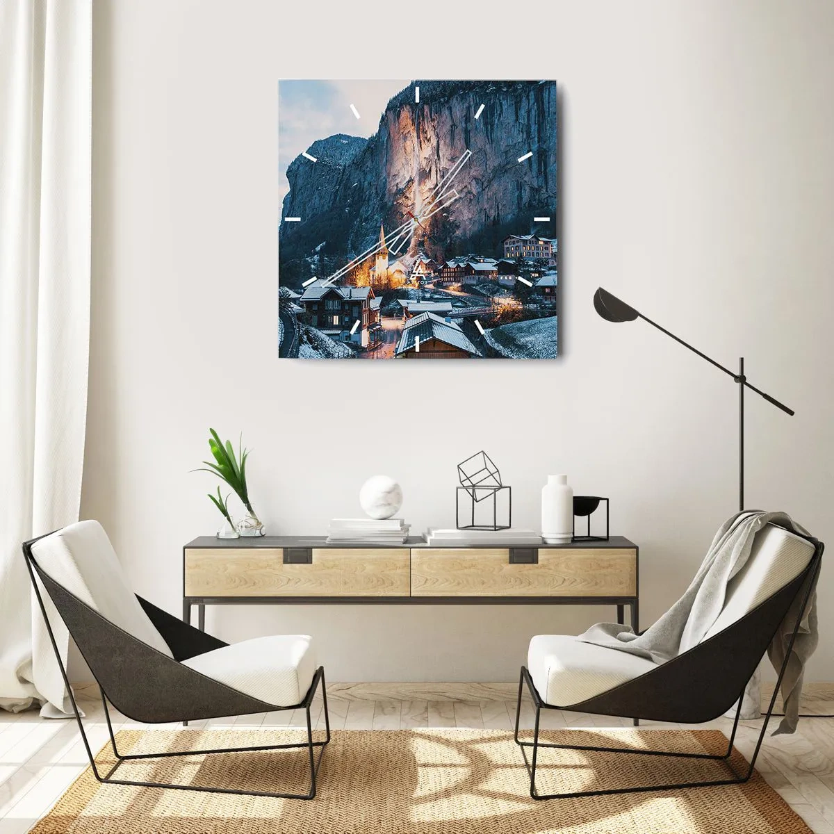 Nástěnné hodiny - Světlý duch zimy - 30x30 cm