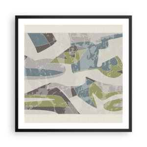 Plakát v černém rámu - Kompozice za sklem - 60x60 cm