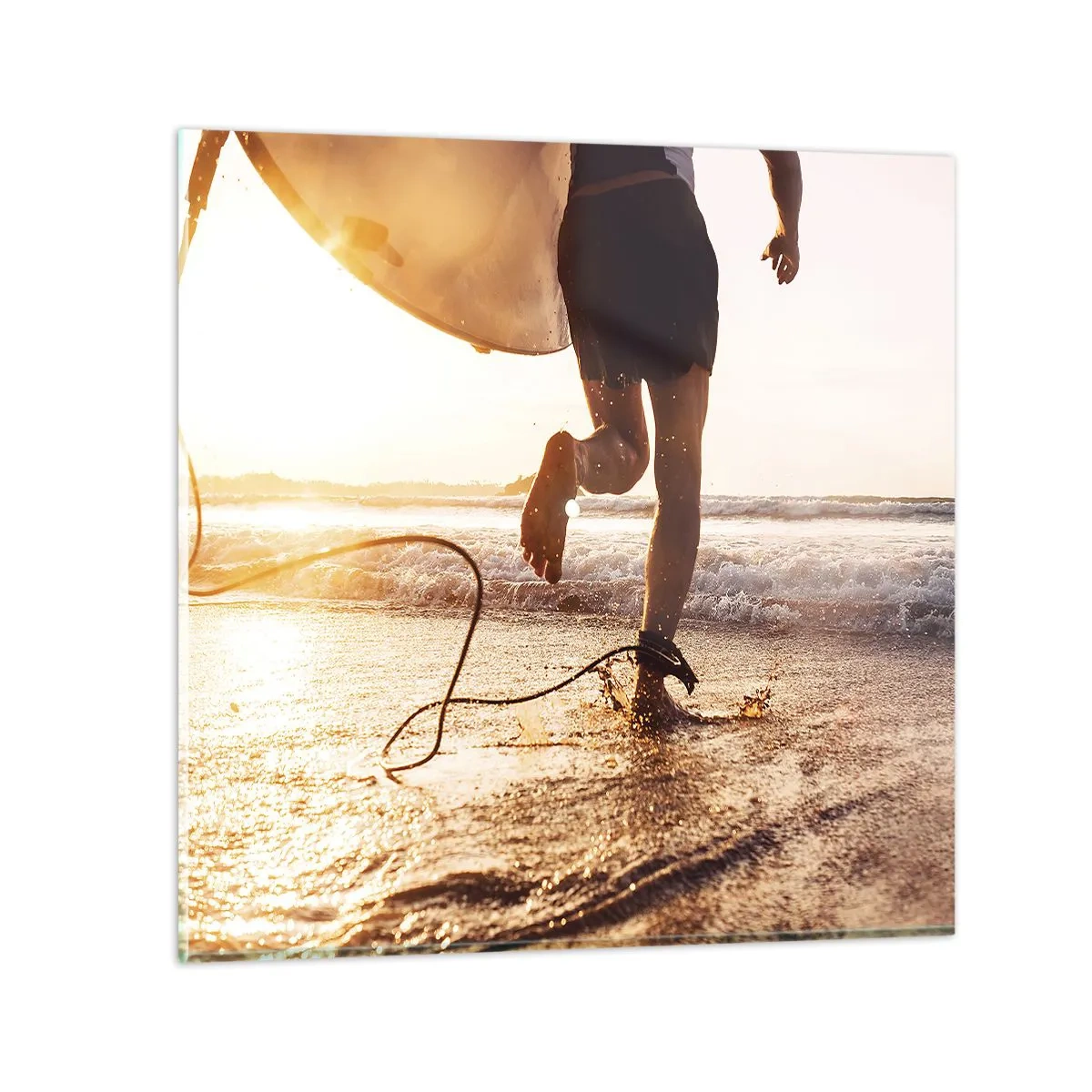Obraz na skle - Vstříc vlně - 40x40 cm