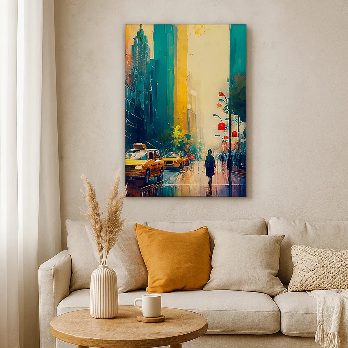 Obraz na plátně - New York – tady je i déšť barevný - 50x70 cm