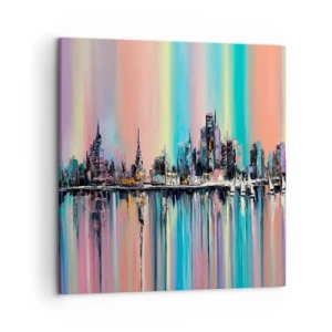 Obraz na plátně - Noční proud světla - 50x50 cm