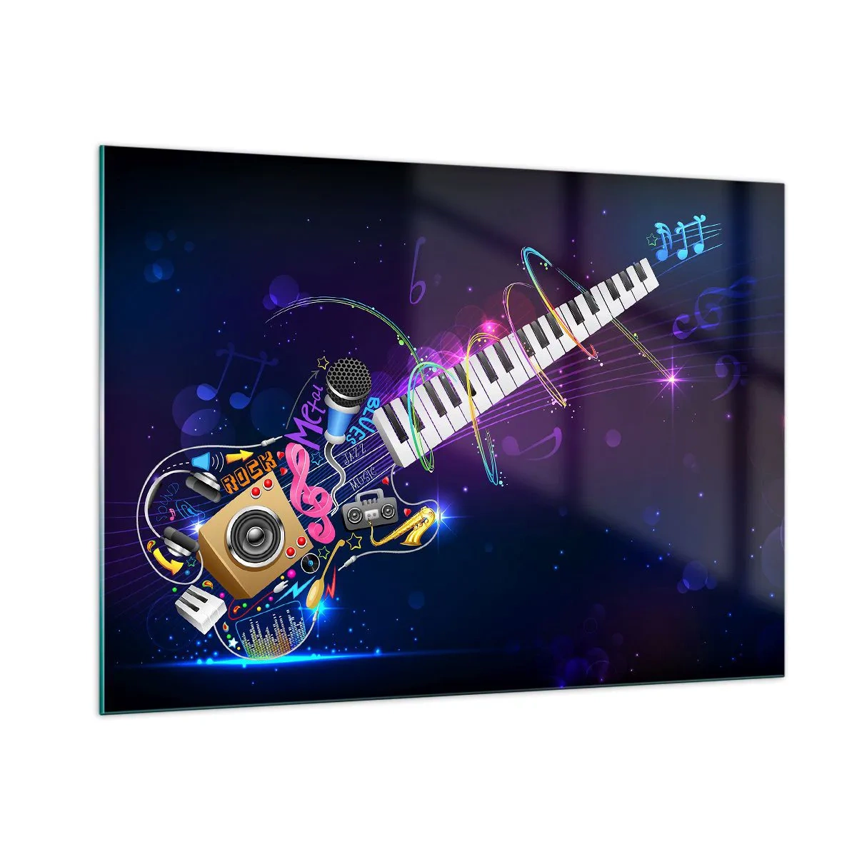 Obraz na skle - A všechno hraje - 100x70 cm