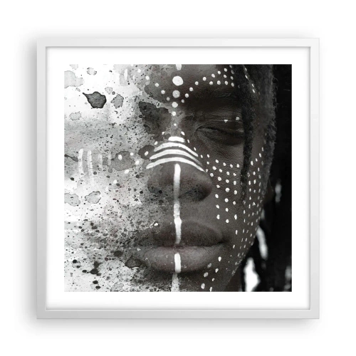 Plakát v bílém rámu - Objev původního ducha - 50x50 cm