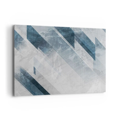 Obraz na plátně - Prostorová kompozice – pohyb šedé - 100x70 cm