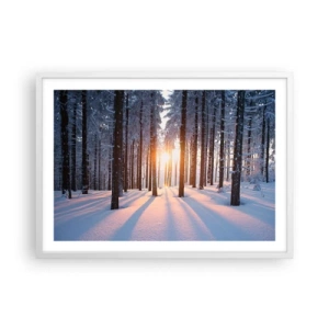 Plakát v bílém rámu - Jasně černé na bílém - 70x50 cm