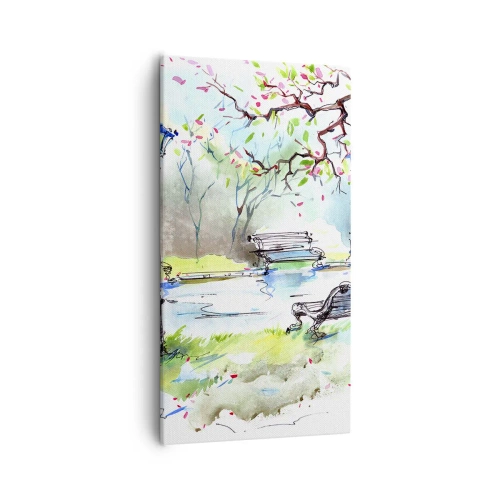 Obraz na plátně - Kouzlo parkového ticha - 55x100 cm