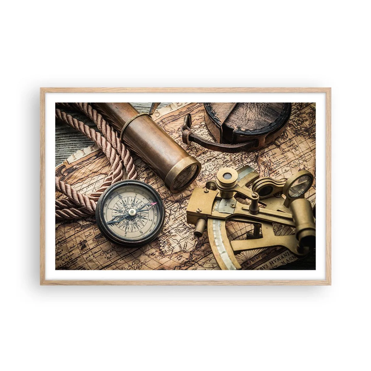 Plakát v rámu světlý dub - Urči směr - 91x61 cm
