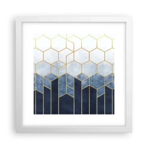 Plakát v bílém rámu - Kompozice v synkopickém rytmu - 30x30 cm