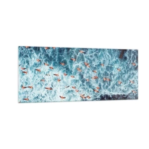 Obraz na skle - Přímořský průvod - 100x40 cm