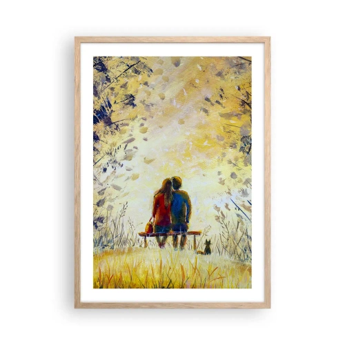 Plakát v rámu světlý dub - Magický okamžik - 50x70 cm