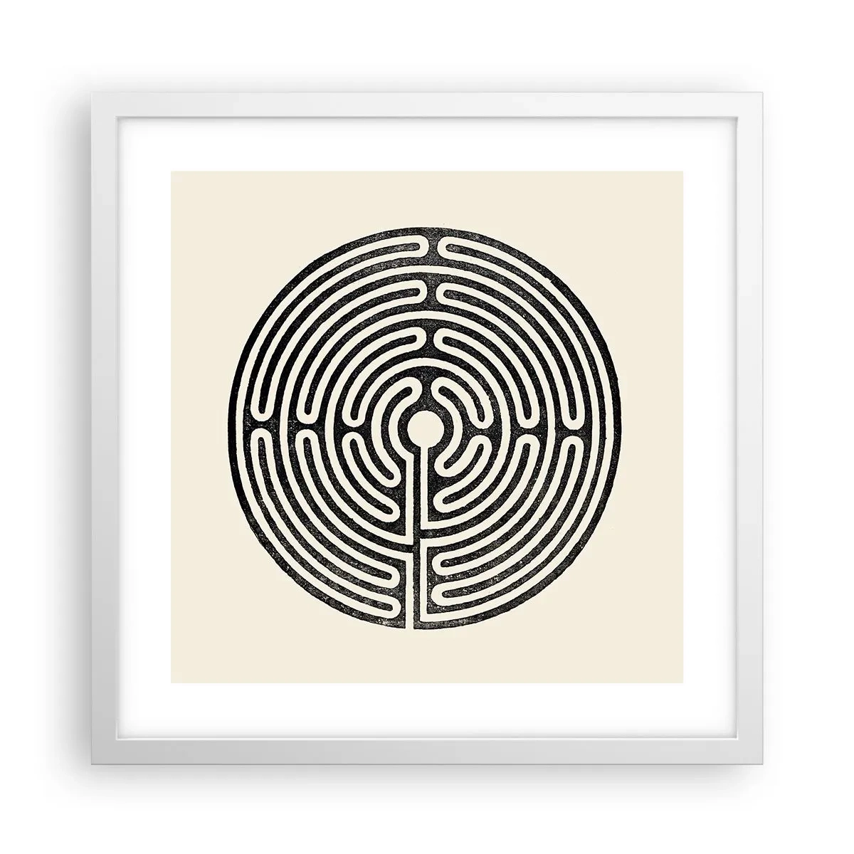 Plakát v bílém rámu - Tajemný řád - 40x40 cm