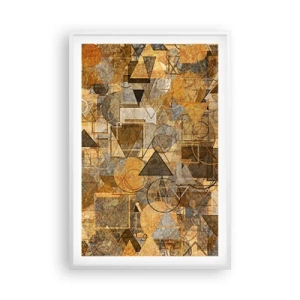 Plakát v bílém rámu - Svět zachycený v podobě - 61x91 cm