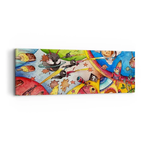 Obraz na plátně - Velké vesmírné dobrodružství - 90x30 cm