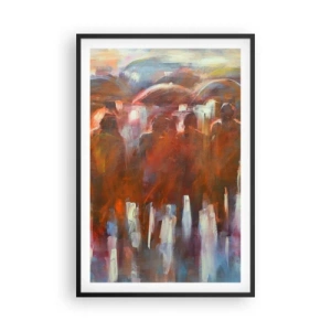 Plakát v černém rámu - Rovnocenní v dešti a mlze - 61x91 cm