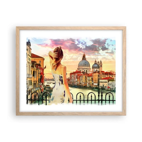 Plakát v rámu světlý dub - Pokud dobrodružství, tak jenom v… - 50x40 cm