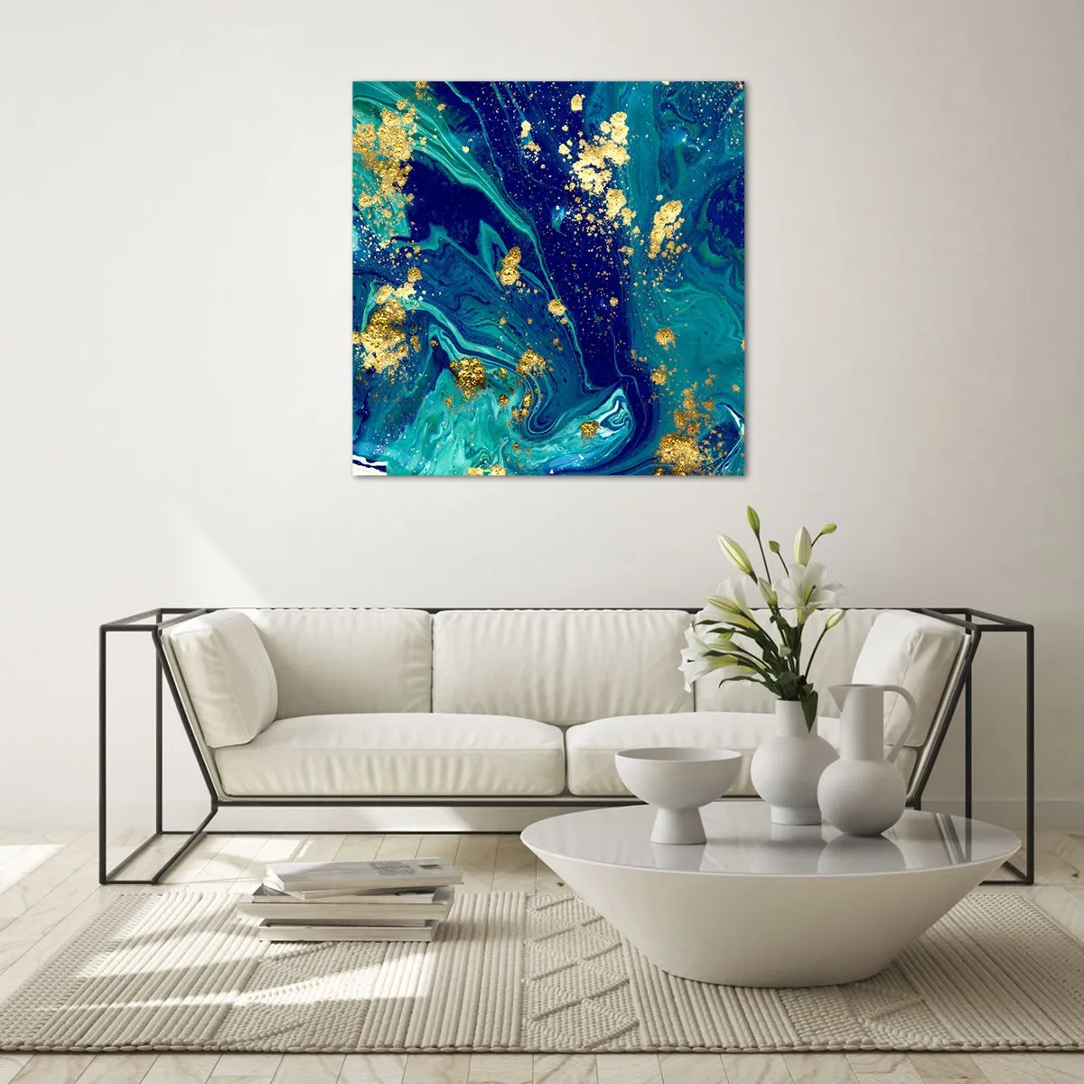 Obraz na skle - Plátky slunce - 60x60 cm