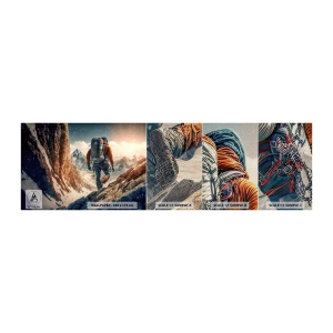 Vzor Fototapety Premium Canvas - Osamělý bojovník - Alpy, Lezení, hory - 100x30 cm