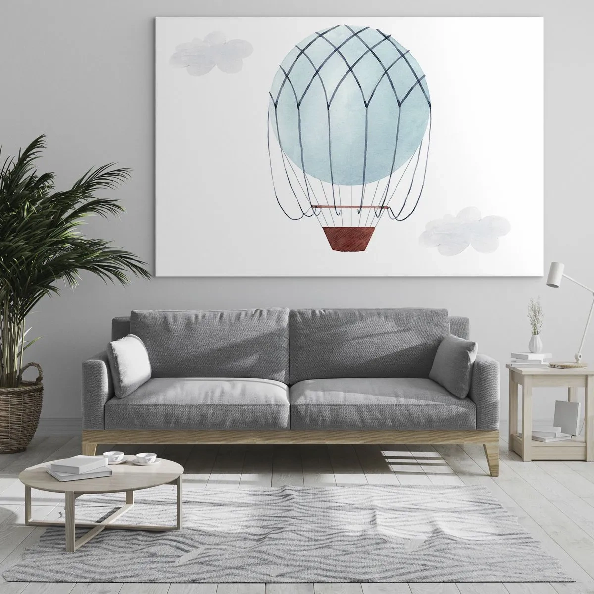 Obraz na skle - Celý v oblacích - 100x70 cm