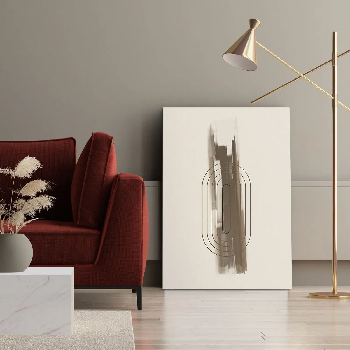 Obraz na plátně - Závan šedi - 65x120 cm