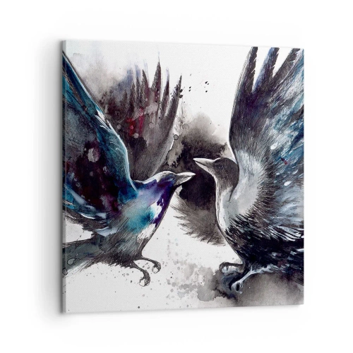 Obraz na plátně - Havran havranovi… - 50x50 cm