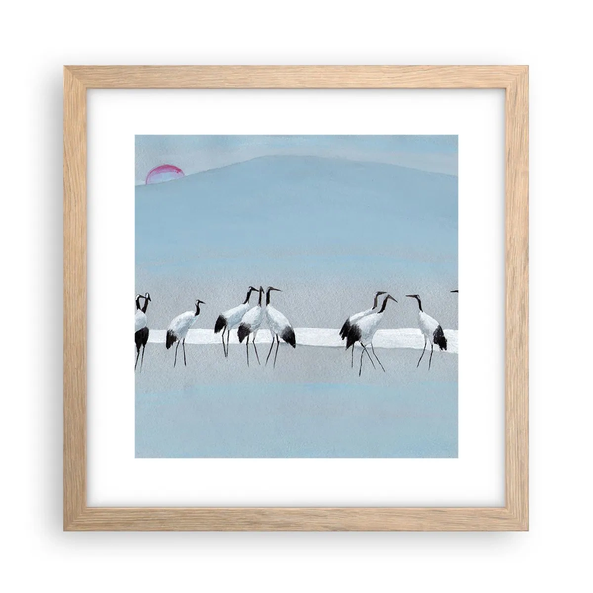 Plakát v rámu světlý dub - Po horkém dni - 30x30 cm