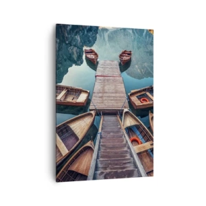 Obraz na plátně - Čekám v přístavu - 70x100 cm