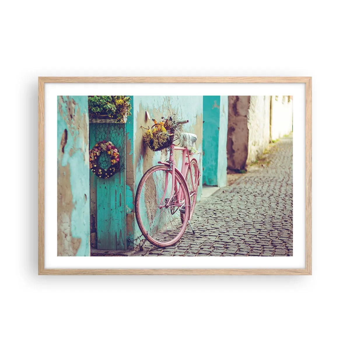 Plakát v rámu světlý dub - Hned se vrátím - 70x50 cm