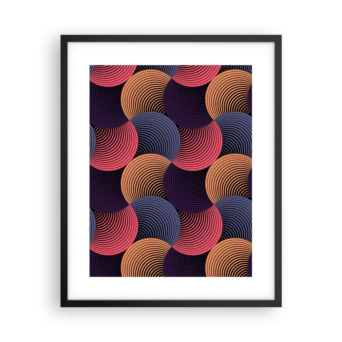 Plakát v černém rámu - V kruhovém rytmu - 40x50 cm