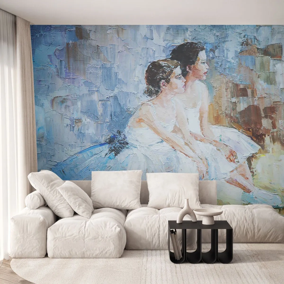Fototapeta Samolepicí Deluxe Sticker - Odpočinek mladých labutí - Balerína, Tanec, Balet - 250x175 cm