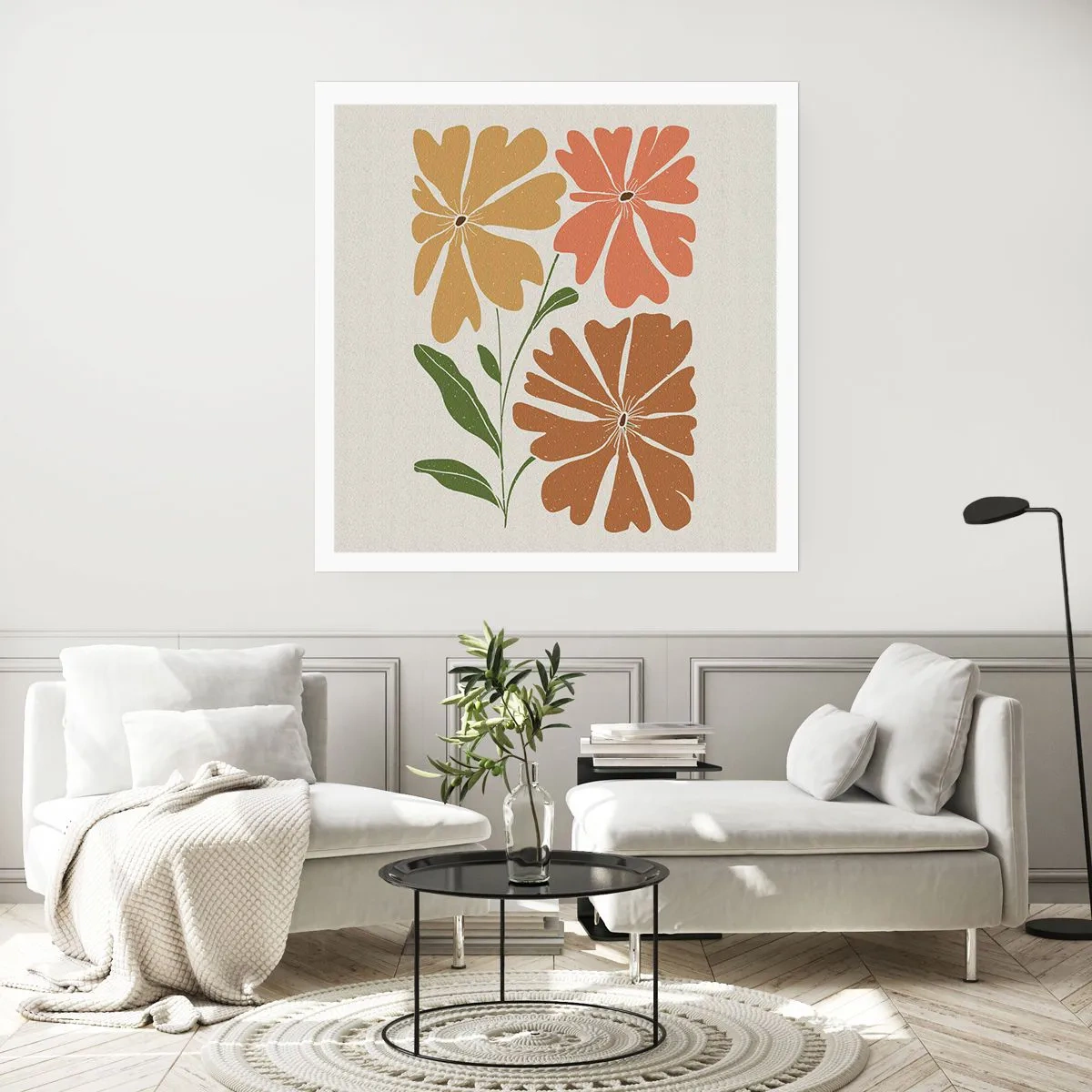 Plakát - Příroda a geometrie - 50x50 cm