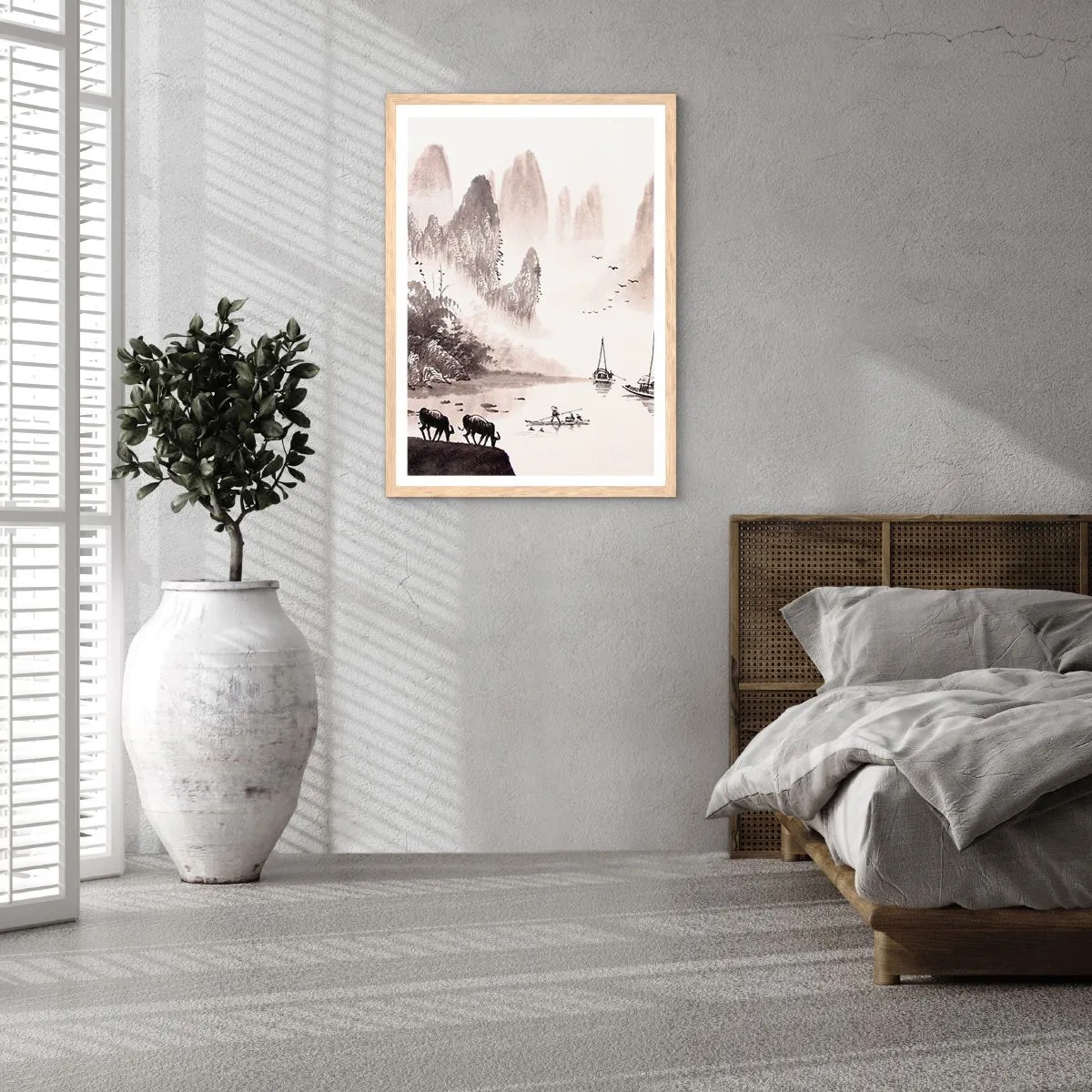 Plakát v rámu světlý dub - Exotická všednost Východu - 40x50 cm