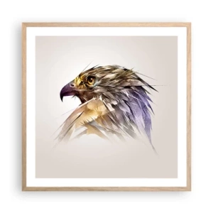 Plakát v rámu světlý dub - Portrét bojovníka - 60x60 cm