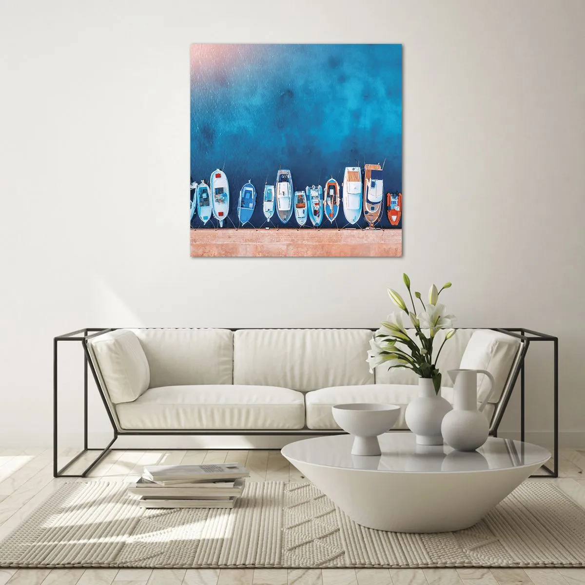 Obraz na skle - V řadě za sebou - 30x30 cm