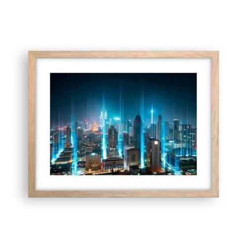 Plakát v rámu světlý dub - Berlinským způsobem do nebe - 40x30 cm