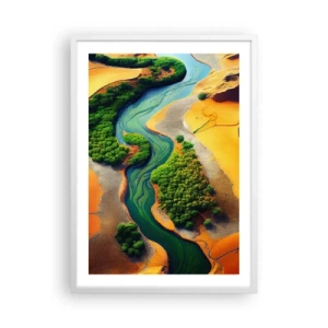 Plakát v bílém rámu - Životodárná řeka - 50x70 cm