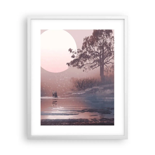 Plakát v bílém rámu - Noční zázraky - 40x50 cm