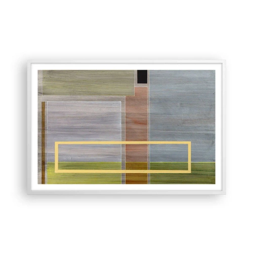 Plakát v bílém rámu - Jednoduše a v klidu - 91x61 cm