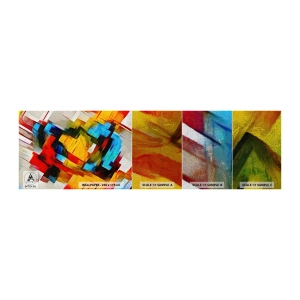 Vzor Fototapety Premium Sand - Vícebarevné vrstvy - Abstrakce, Kubismus, Kus - 100x30 cm