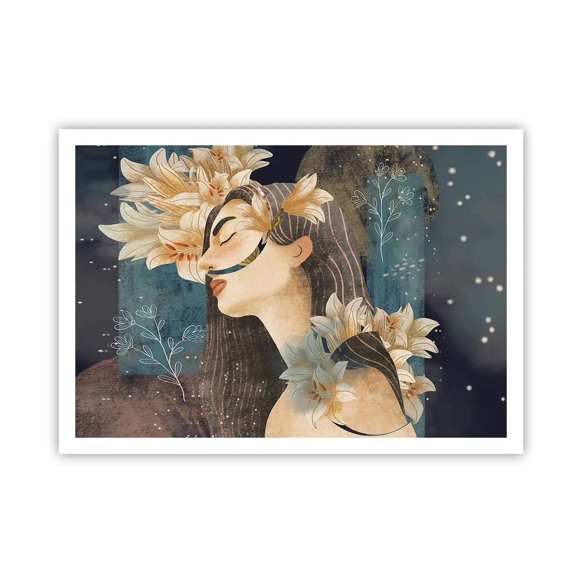 Plakát - Pohádka o princezně s liliemi - 100x70 cm