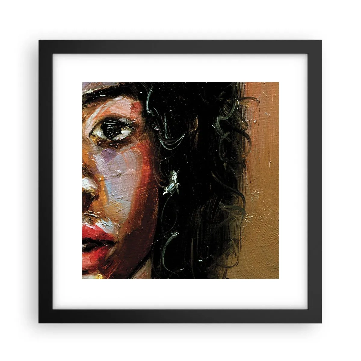 Plakát v černém rámu - Černá a jas - 30x30 cm