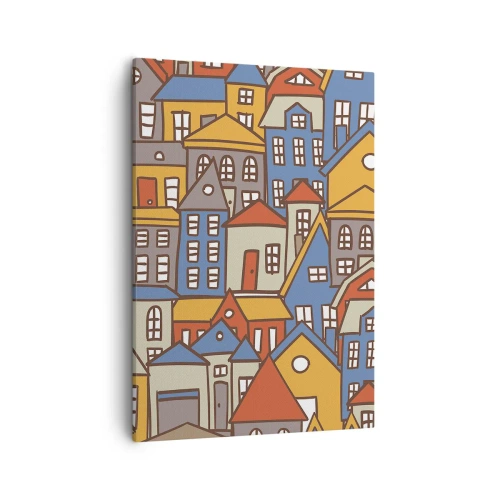 Obraz na plátně - Za domem dům - 50x70 cm