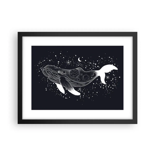 Plakát v černém rámu - V oceánu vesmíru - 40x30 cm