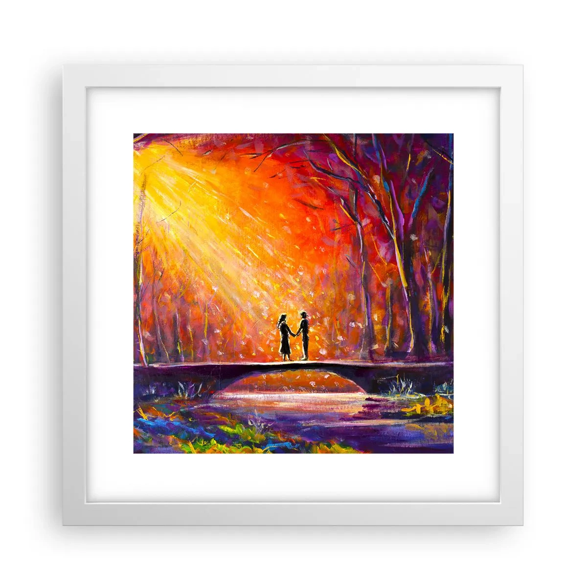 Plakát v bílém rámu - Nebe je taky miluje - 30x30 cm