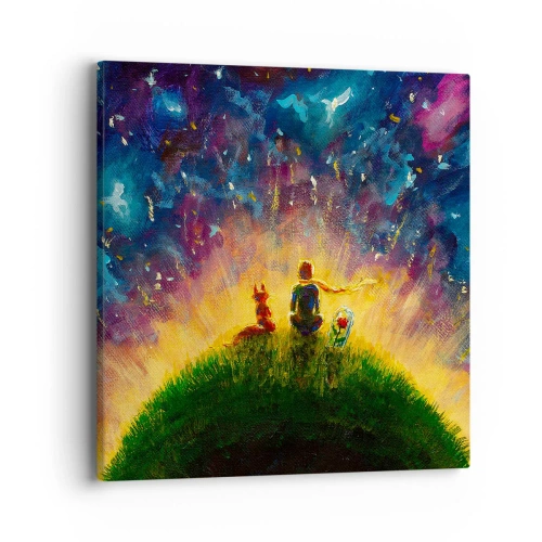 Obraz na plátně - Láska a přátelství - celý svět - 40x40 cm