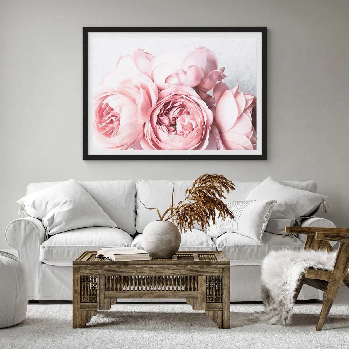 Plakát v černém rámu - Pro romantiky - 70x50 cm